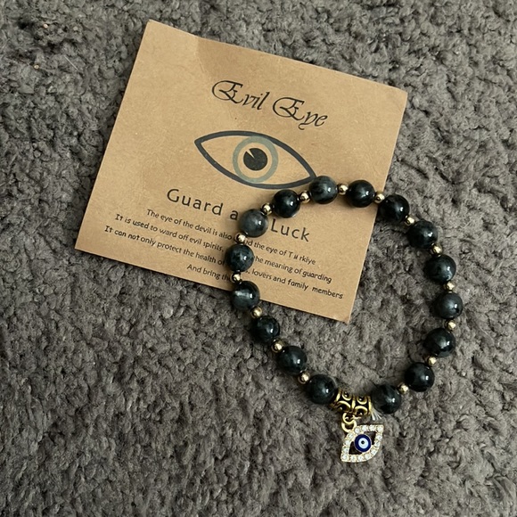 Evil's Eye Natural Stone‎ Beads Bracelet - Picture 2 of 2